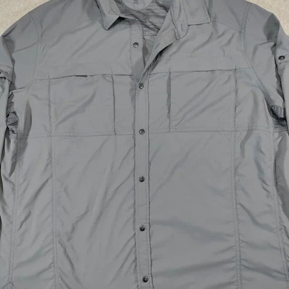 REI Co-op Shirt Men XXL Blue Sahara Tech Long Sleeve Vented Nylon Fishing Hiking - Picture 3 of 11